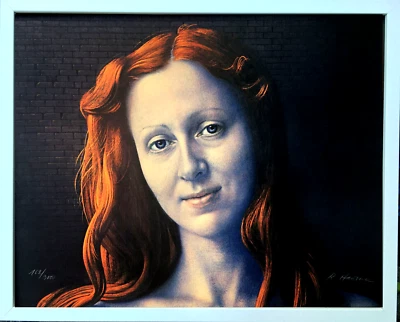 RUDOLF HAUSNER  Kontemplativ  HANDSIGNIERT, 40x50, Litho, limit. Bütten. +Rahmen - Bild 1 von 4