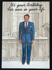 Es tu cumpleaños. Por una vez en tu vida... Tarjeta Diapositiva Ronald Reagan - Tarjeta De Colección - Imagen 1 de 3