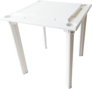 Bene Casa Waterproof Plastic Game Table with Drinks Holder, Built in Tile Rack, - Picture 1 of 8