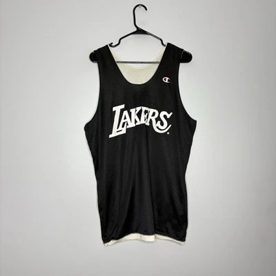 Vintage Los Angeles Lakers Practice Jersey Men’s Champion Reversible 80s Size XL - Image 1 of 4