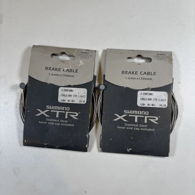 Dois cabos de freio Shimano XTR MTB vintage novo na caixa no pacote - Imagem 1 de 4