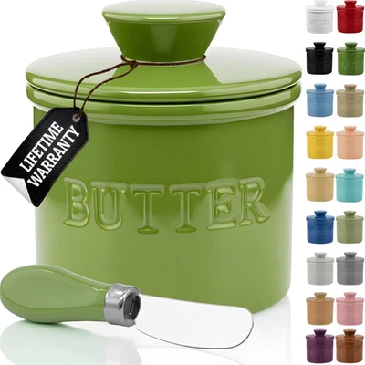 Prioritychef Butter Crock with Lid with Water Line, Ceramic French Butter Dish t - Image 1 of 4