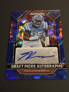 2023 Panini Prizm Draft Picks Blue Ice /75 Tavius Robinson Auto - Picture 1 of 11