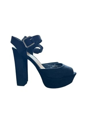 Sandalia de vestir Mossimo negra de 5 pulgadas con tacón ancho  Foto 1 de 4