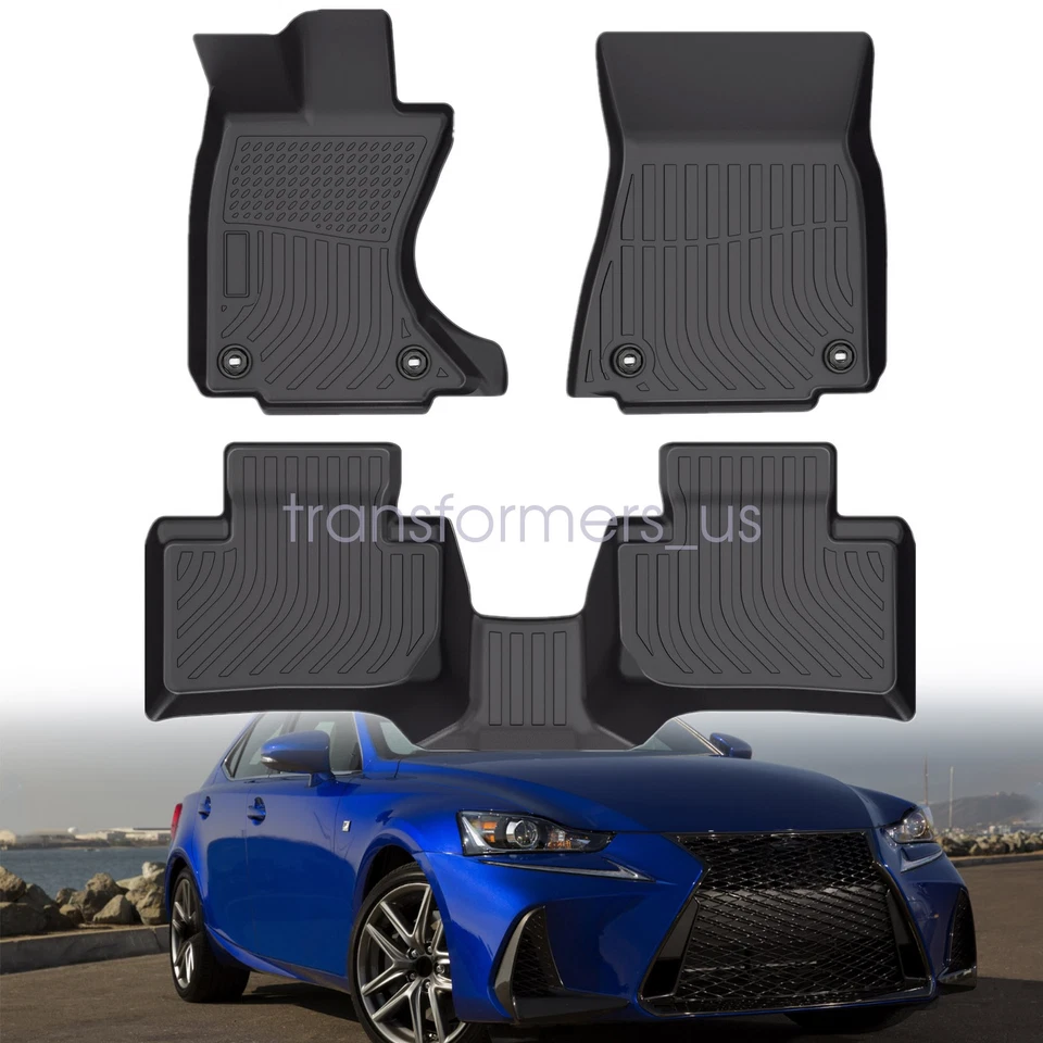 TPE Floor Mats Liners For 2014 2015 2016 2017-2022 Lexus IS350 IS250 IS300 AWD - Image 1 of 4