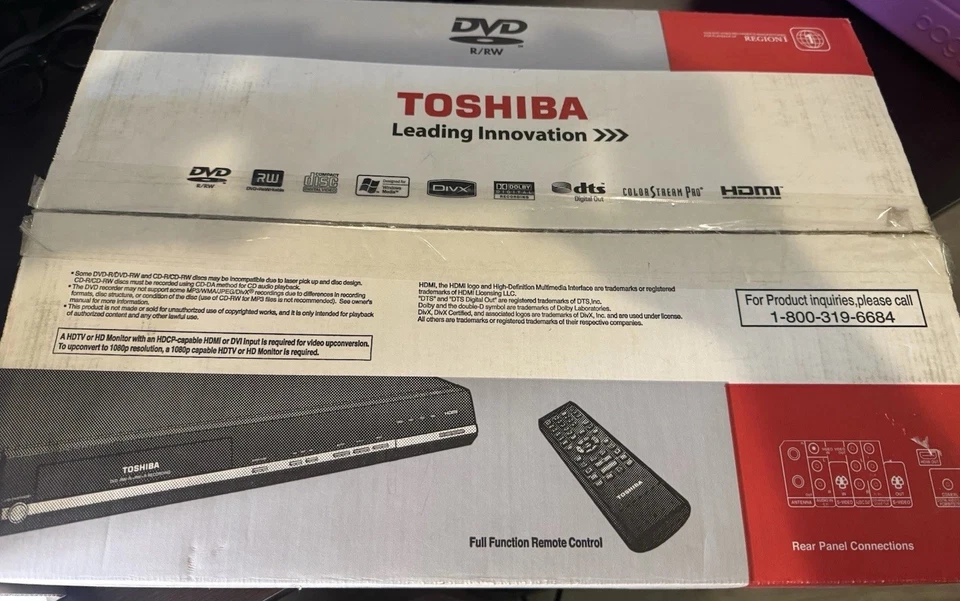 Toshiba D-R550 DVD Video Recorder Player HDMI NIOB - Image 1 of 3