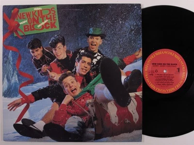 NEW KIDS ON THE BLOCK Merry Merry Christmas COLUMBIA LP NM a - Image 1 of 2