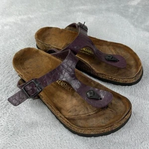 Birkenstock Zehenstegsandalen Gizeh Lackleder Lila Damen Größe 38 EU - Bild 1 von 10
