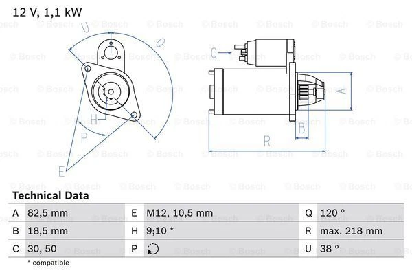Arranque BOSCH 0 986 016 280 para CHEVROLET DAEWOO HOLDEN OPEL SAAB VAUXHALL Foto 1 de 1