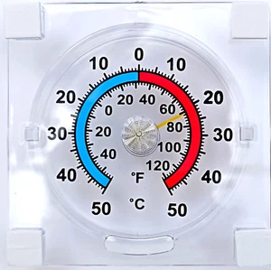 GARDEN WINDOW THERMOMETER INDOOR OUTDOOR GREENHOUSE CONSERVATORY UK STOCK - Picture 1 of 4