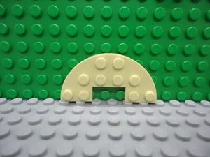 Lego 1 Tan 3x6 half curved plate base with 1x2 cut out NEW - Picture 1 of 1