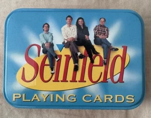 Vintage Seinfeld Playing Cards Sealed In Collectible Tin New 90’s Retro - Bild 1 von 4
