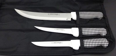 Juego combinado de cuchillos de 3 piezas Dexter Russel con estuche rollo de carnicero cubiertos de chef  Foto 1 de 4