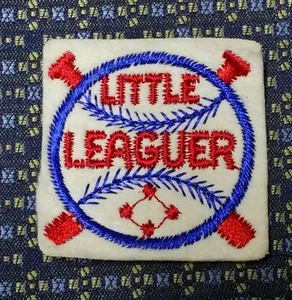 VINTAGE RED LITTLE LEAGUER FELT Sew-On Patch 2" - Picture 1 of 2