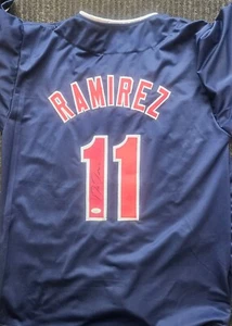Jose Ramirez Signed Custom Blue Jersey JSA READ NO CARD! - Picture 1 of 2