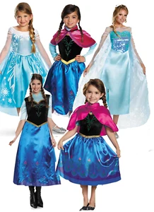 Damen Mädchen Frozen Kostüm Märchenbuch Tag Olaf Elsa Anna - Bild 1 von 20