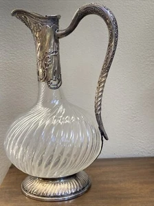 French silver and crystal antique decanter - Picture 1 of 14