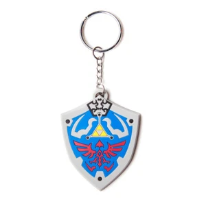 OFFICIAL THE LEGEND OF ZELDA HYLIAN SHIELD RUBBER KEYRING - Picture 1 of 1