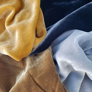 Silk VELVET Precious Metals Fabric Sample Set Remnants Lot 6x45" each - Picture 1 of 1