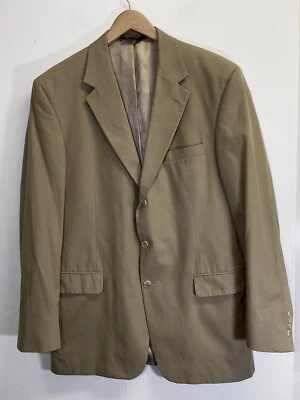 Jos A Bank Mitchell Blazer 42L 3-Button Beige Tan Suit Jacket Sport Coat - Image 1 of 4