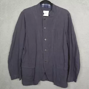 Blazer con bottoni ITTY BITTY da uomo grigio scuro 100% lino non foderato taglia 2 - Foto 1 di 7