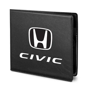 Honda Civic Car Auto Insurance Registration Black PVC Document Holder Wallet - Picture 1 of 6