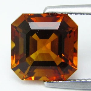 4.86Cts Fine Collection Natural Citrine 10mm Asher Cut Loose Gemstone Ref VDO - Picture 1 of 5