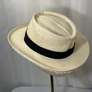 Panama Jack Men’s Straw Hat Size L/XL Black Band - Picture 1 of 9