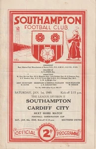SOUTHAMPTON v CARDIFF 1948/49 DIVISION 2 - Picture 1 of 1