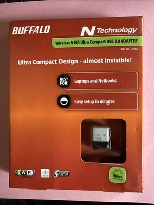 Buffalo wireless n150 ultra compact usb 2.0 adapter New - Image 1 of 2