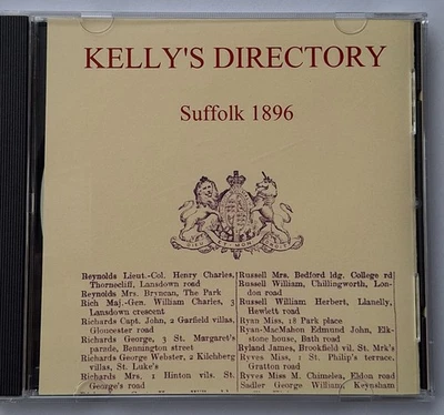 Kelly's Directory of Suffolk 1896 - Archiv CD Bücher - hochwertiger Scan - Bild 1 von 4