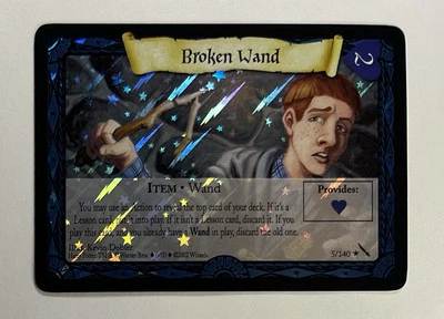 Harry Potter TCG Broken Wand #5/140 Rare Foil Holo Chamber Of Secrets Unplayed - Image 1 of 2