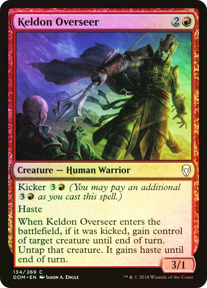 MTG FOIL Keldon Overseer  - Dominaria #134 - Image 1 of 1