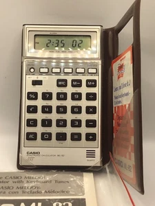 Casio ML-82 Rare Musical Clock calculator Calculatrice & Booklet Livret Vintage - Picture 1 of 14