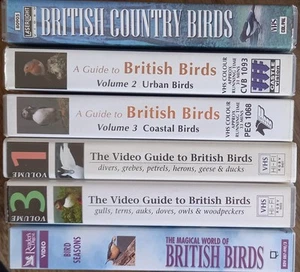 Collection of 6 British Birds VHS Video Tapes - Picture 1 of 4