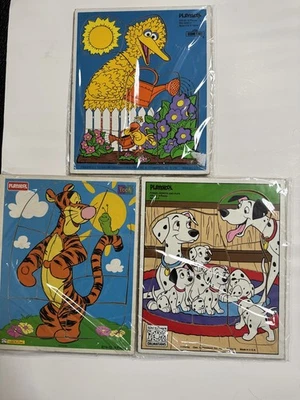 Playskool Disney and Sesame Street wooden puzzles  - Image 1 of 4