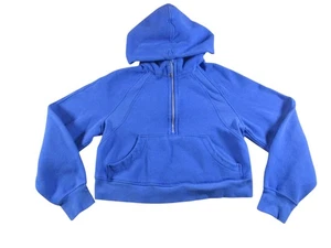 Lululemon Hoodie Womens XS S Scuba Cropped Half Zip Pullover Kangaroo Pocket - Picture 1 of 19