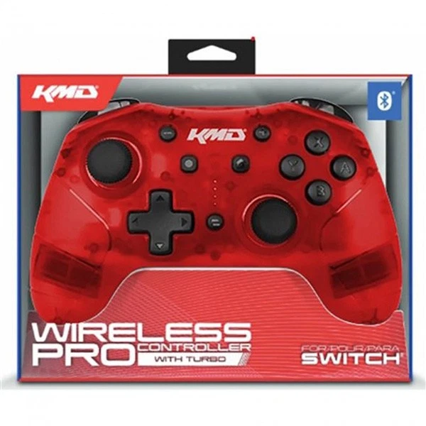 Clear Red Switch Wireless Pro Controller [KMD] - Image 1 of 1