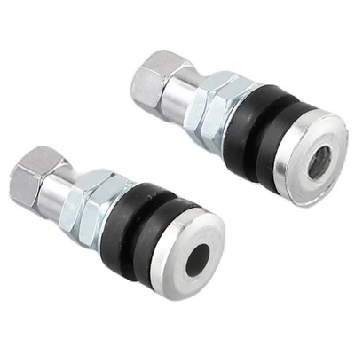 Car Tubeless Silver 2pcs Car Tubeless Dust Silver Tire Valve Short Stems For Car - Image 1 of 4