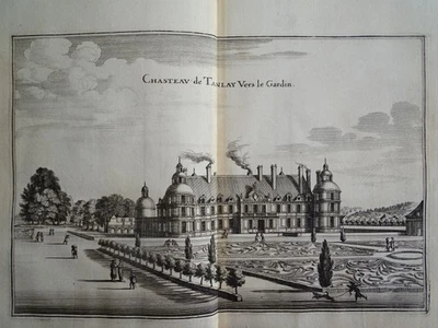 Château de Tanlay Garten Yonne Topographia Galliae EA Merian Kupferstich 1655 - Bild 1 von 3