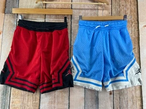 Lot of 2 Air Jordan Basketball Shorts Boys Youth M 10-12 YRS Dri-Fit Red Blue - Picture 1 of 22