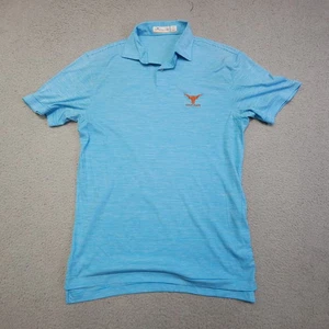 Polo Peter Millar uomo piccola blu a righe peso piuma golf mazza texana - Foto 1 di 10