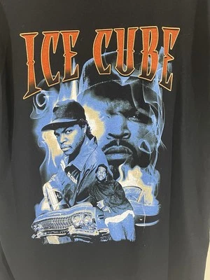 Ice Cube Short Sleeve Graphic Men’s T Shirt Size XL Solid Black 90s Rap Vintage - Image 1 of 4