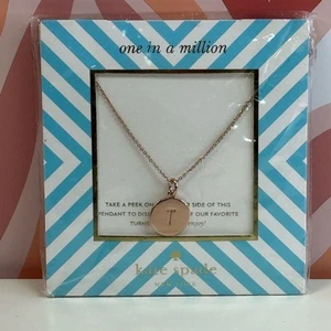 New Kate Spade Rose Gold “T” Initial Necklace - Picture 1 of 3