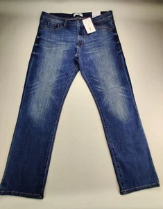 Fashion Nova Herren sportlicher Schnitt 34x29 Medium Wash blau Denim Stretch Jeans - Bild 1 von 11