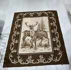 Vintage Mora Son De Abrigo Deer Buck Doe Reversible Blanket 82"x90"