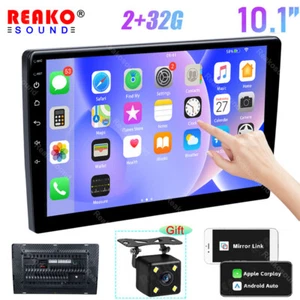 10.1" Android 13 Apple Carplay Car Stereo Radio GPS WiFi FM Double 2Din +Camera - Picture 1 of 18