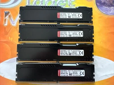 Kingston Fury PC4-19200 32GB (4x8GB) DDR4 2400MHz Desktop Memory HX424C15FBK2/16 - Image 1 of 4