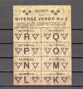 Suecia 3531 cupones tarjetas de productos diversos - Imagen 1 de 2
