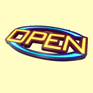 80cm Extra Large LED Flashing Open Sign | Shop Open Sign | Window Hang Open Sign - Picture 1 of 7